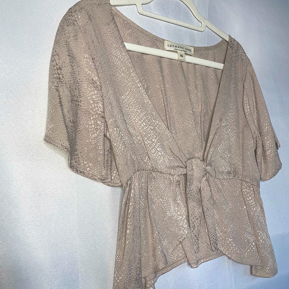 Cropped Pastel Pink Blouse